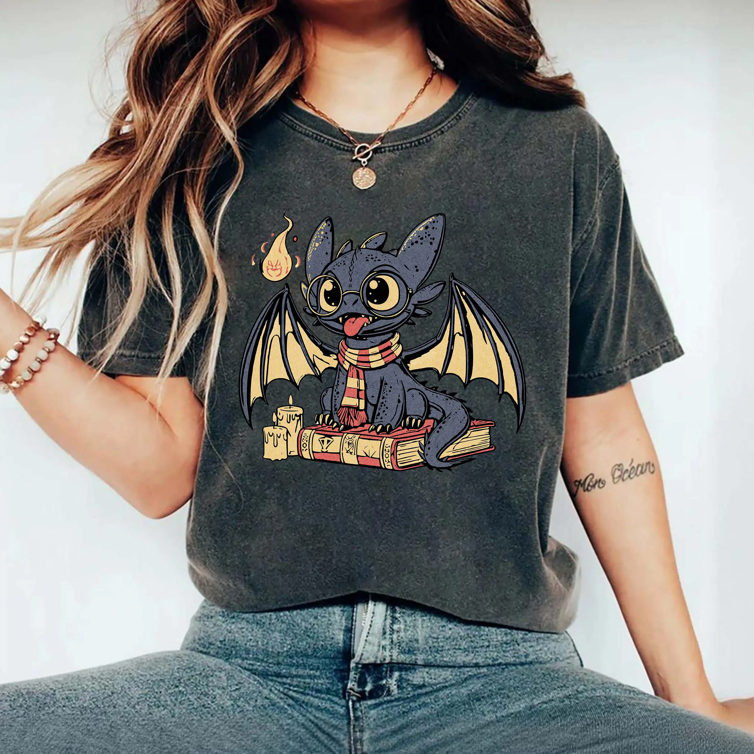 Vintage Toothless Dragon Shirt Night Fury Fantasy Graphic Tee