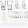 50 Pcs 2026 Wedding Acrylic Shot Glasses Party Favors for Guests Friends Family 1.5oz Clear Shatterproof Take a Shot We Tied the Knot with Thank You Cards Organza Bags for Wedding Bridal Shower Bachelorette Engagement Anniversary Celebration