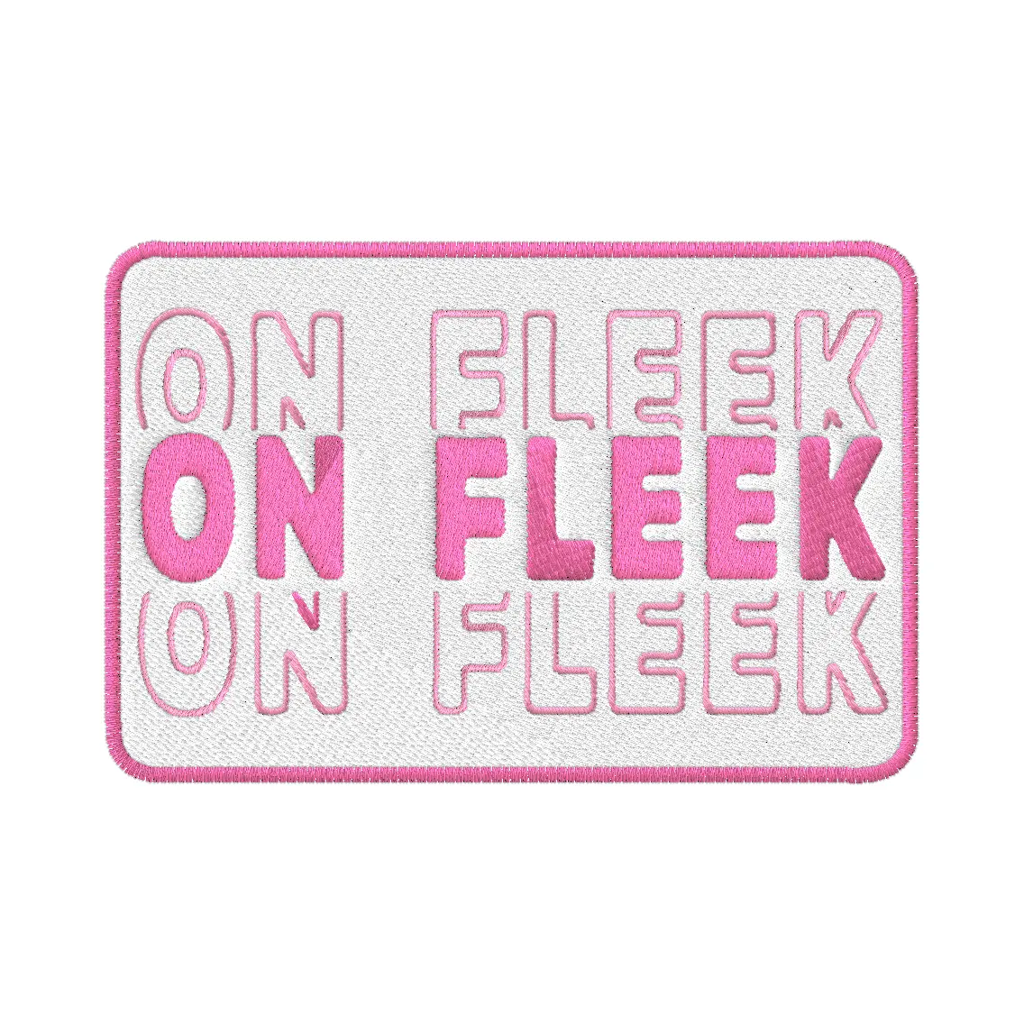 On Fleek Embroidered Iron-on Patch, High-Quality Design for Crafting and DIY Projects
