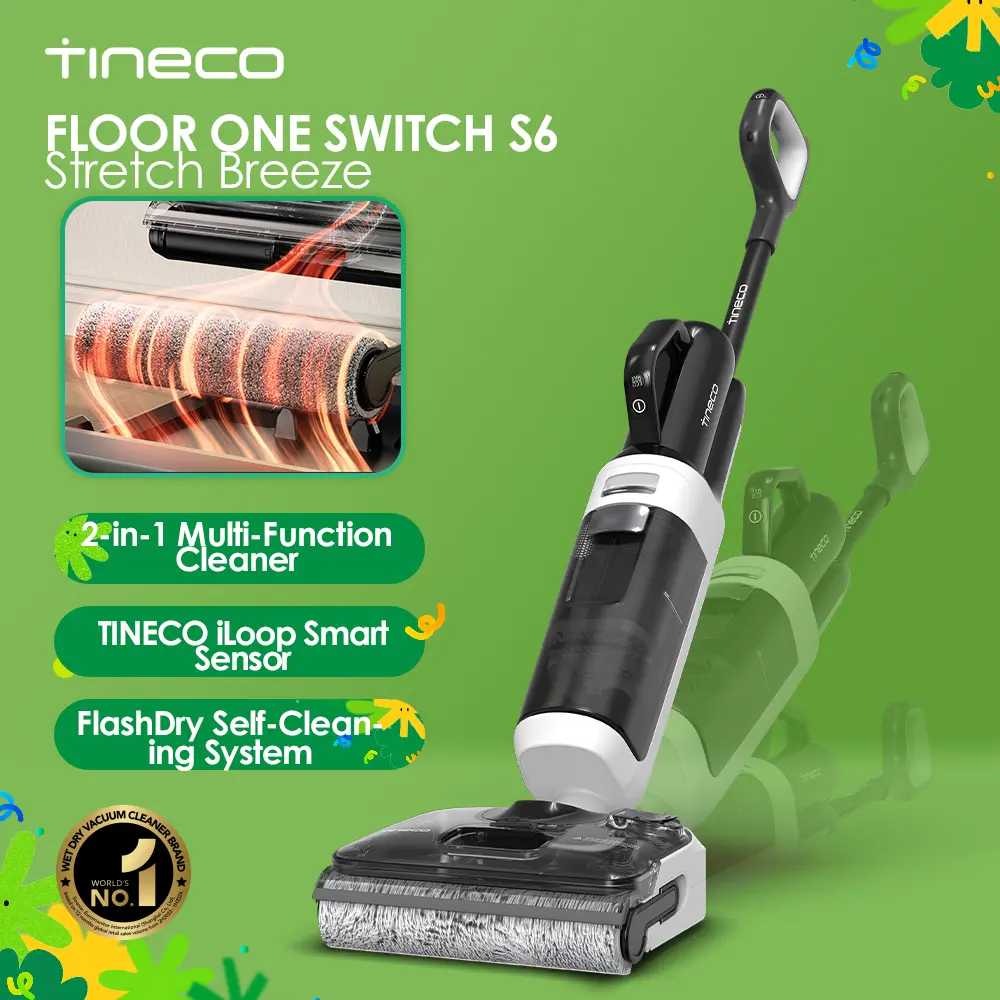 Tineco FLOOR ONE Switch S6 Stretch Breeze, Multi-Function Cleane Tineco FLOOR ONE Switch S6 Stretch Breeze, Multi-Function Cleane