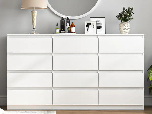 chinese dress ladies Mid-Century Six Drawer Dresser without Pulls – Home and Closet Vintage main image 1