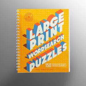 Large-Print Spiral-Bound Wordsearch Puzzle Book - Relaxing Leisure Hobby Activity for Cognitive Skill Enhancement, Brain Boosters