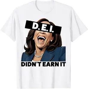 Kamala DEI Didn't Earn It Anti  Harris Vote Trump 2024 VINTAGE TEE Unisex T-Shirt Hoodie Sweatshirt Tank Top