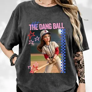 Hit The Dang Ball Baseball Mom Shirt, Game Day Softball Tee, Funny Baseball Fan Graphic T-Shirt