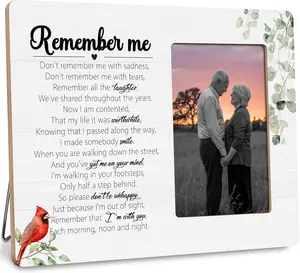 In Memory of Loved One Gifts, Remember Me Picture Frame, Memorial Gift for Loss of Mom Dad, Fits 4x6 Photo