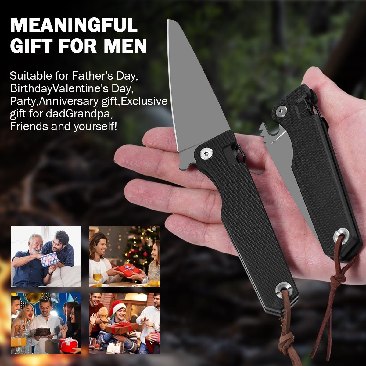 Black Tactical Folding Survival Knife