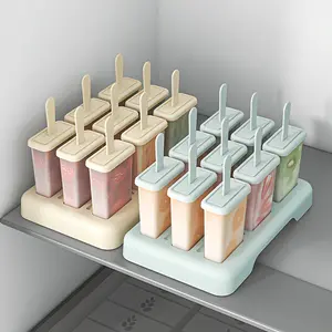 1 Piece 9 Cell Ice Pop Mold Home Use Summer DIY Ice Cream Popsicle Maker Freezer Ice Cube Tray Homemade Frozen Ice Lolly Making Tool For Kitchen