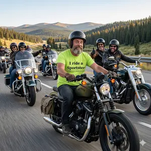 "I Ride a Sportster" Funny Biker T-Shirt | Motorcycle Humor Graphic Tee