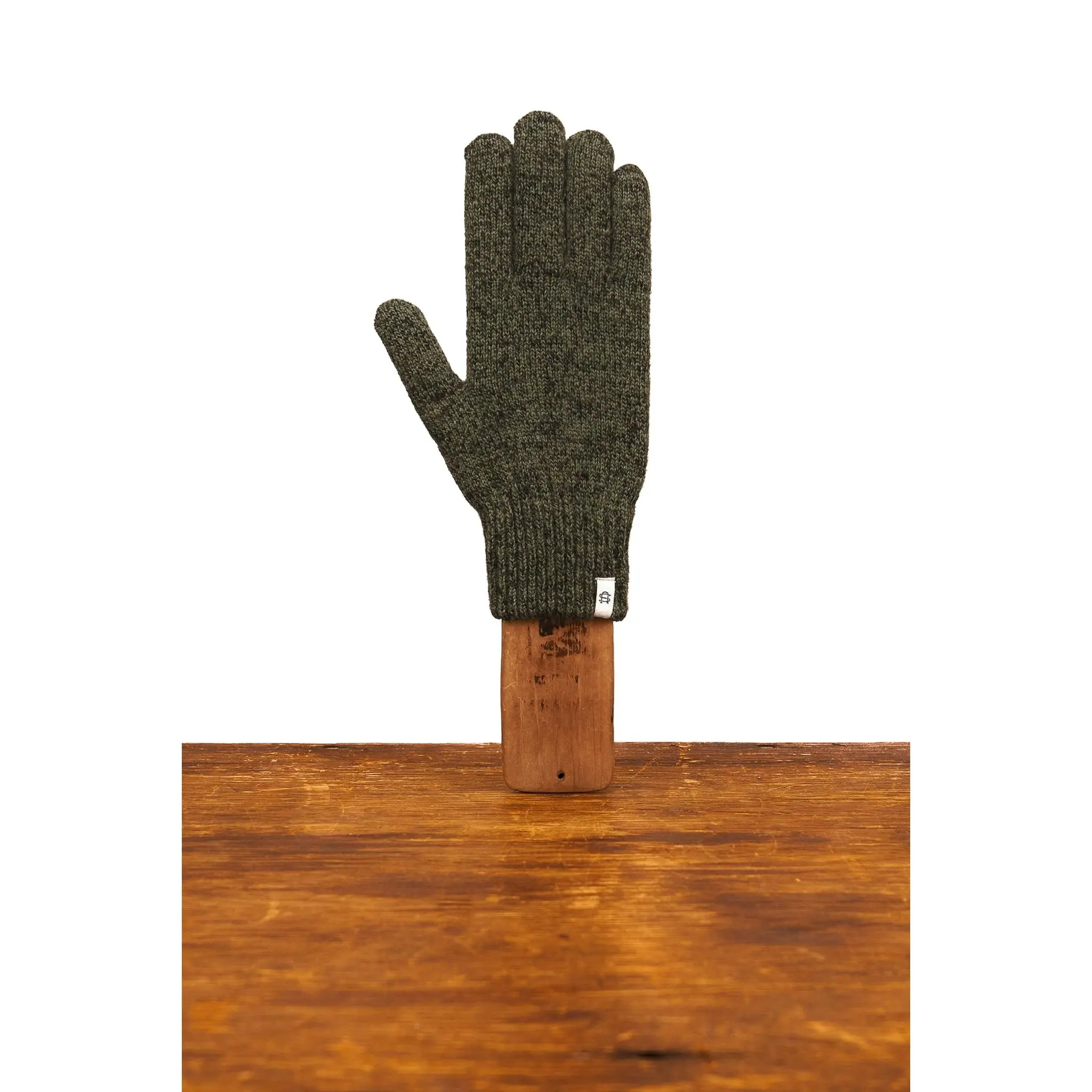 Dark Melange Ragg Wool Full Glove