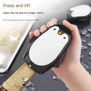 Penguin Bottle Opener - Simple Press and Lift Design for Easy Opening of Bottles - Ideal for Kitchen Utensils