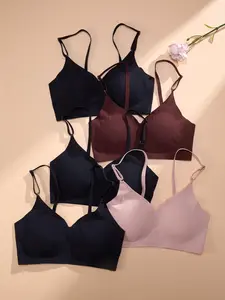 YOUKA V Neck Wireless Bra Padded Seamless Adjustable Straps Bralettes Everyday Basic Sleeping Bras Multiple Pack Mother’s Day Warm Gift Buy | Spring Comfy Essentials Limited Grab