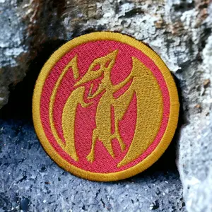 MMPR Mighty Morphin' Power Ranger Pink Ranger Coin Logo Embroidered Patch 3"x3"