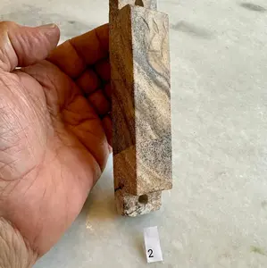 Kalahari Jasper Stone Mezuzah – Hand-Carved  #2