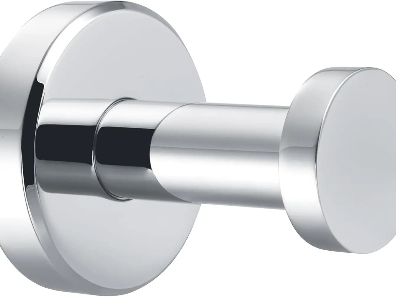 Symmons Contemporary SUS 304 Metal Bathroom Towel Hook - Polished Chrome, 1.5" (38mm) Round Anti-Slip Hanging Rod, Anti-Scratch, Wall-Mounted for Daily Indoor Restroom, Laundry Room Clutter-Free Use