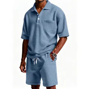 Men’s Waffle Knit Travel Short Set