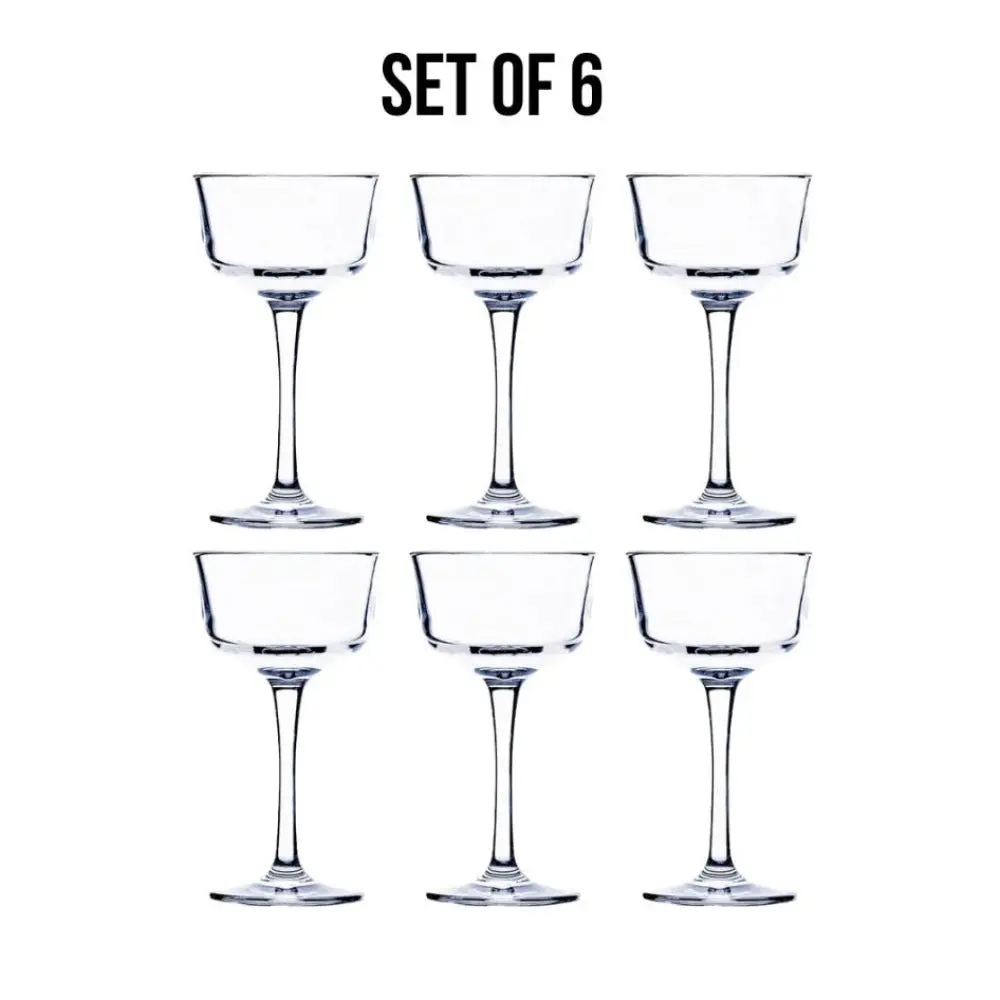Bold Drinkware Revel Polycarbonate Nick & Nora, Set of 6
