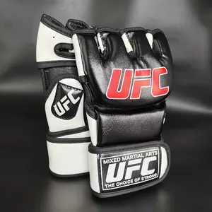 Half-finger boxing gloves for kickboxing, MMA, UFC, adult men, free fighting training, punching bag, Thai boxing gloves.