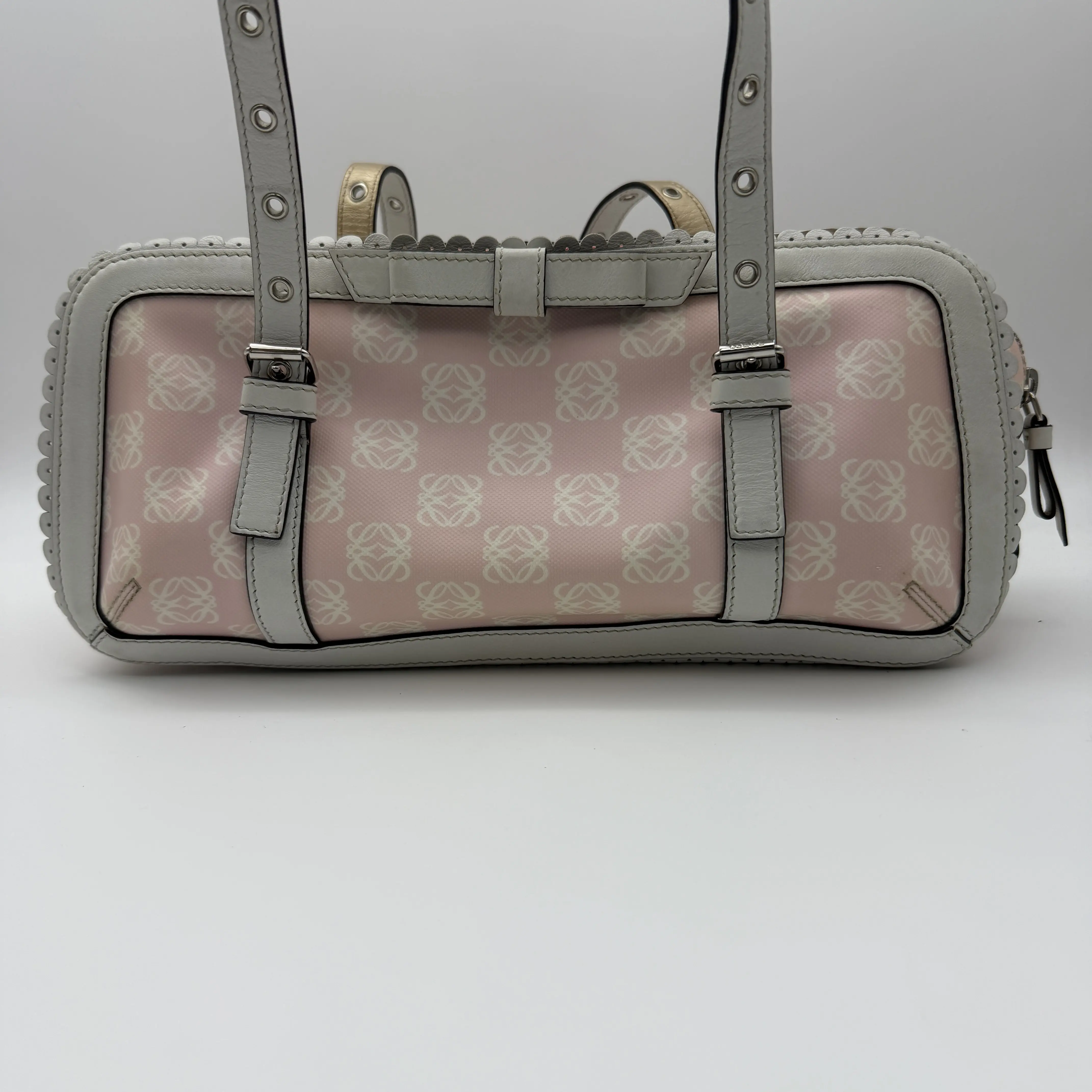 Pre-owned Loewe vintage satin cylindrical underarm bag