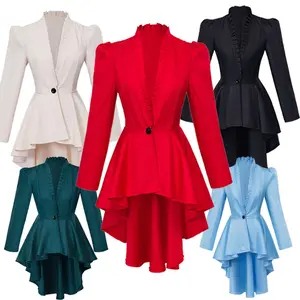 Women's Steampunk Victorian Jacket Medieval Renaissance Vintage Gothic Tailcoat Long Sleeve Tuxedo Coat Top Costume Use