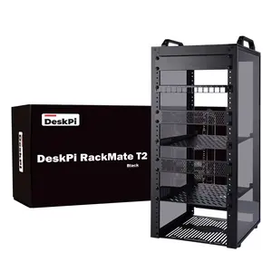 52Pi 12U Server Cabinet, 10 inch Server Rack for Network, Servers, Audio, and Video Equipment, DeskPi RackMate T2 Rackmount