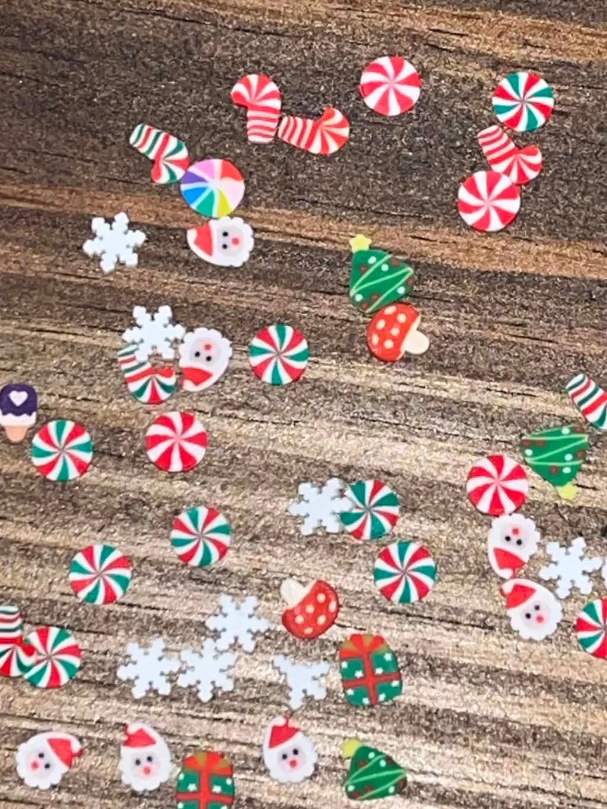 Mini Christmas Festive Nail Charm Assortment – Holiday Nail Art Mix