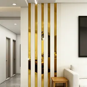 Self-Adhesive Mirror Tiles, Removable Acrylic Decorative Wall Stickers, Frameless Mirror Sheets for Home Decor, 5pcs DIY Living Room & Bedroom