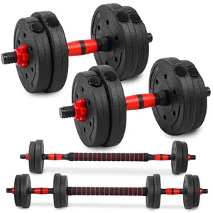 Adjustable Dumbbell Set, 22lbs Free Weights Dumbbells Set, 3 in1 Dumbbells Set Used as Barbell,Push-up Stand, Weight Set for Home Gym, Fitness Workout Equipment for Men Women