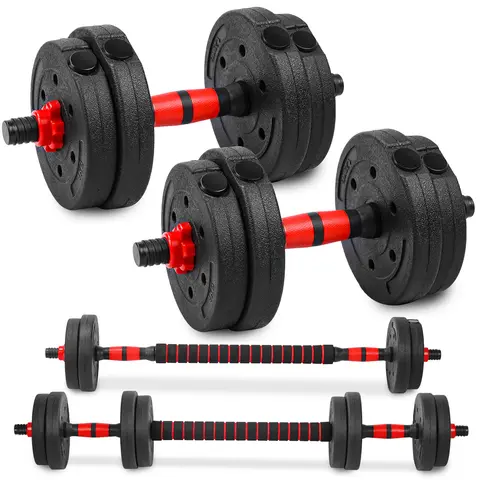 Adjustable Dumbbell Set, 22lbs Free Weights Dumbbells Set, 3 in1 Dumbbells Set Used as Barbell,Push-up Stand, Weight Set for Home Gym, Fitness Workout Equipment for Men Women