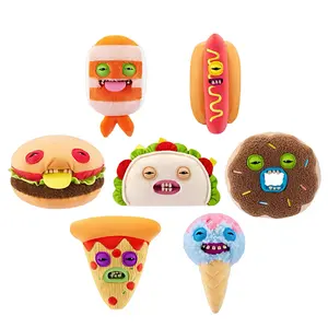 Fuggler Fuggalicious Mystery Plush Blind Box - Funny Ugly-Cute Food Stuffed Animal (Burger, Pizza, Taco), Quirky Fast Food Plushie Toy, Gag Gift for Foodies, Teens & Collectors (1 Pack)