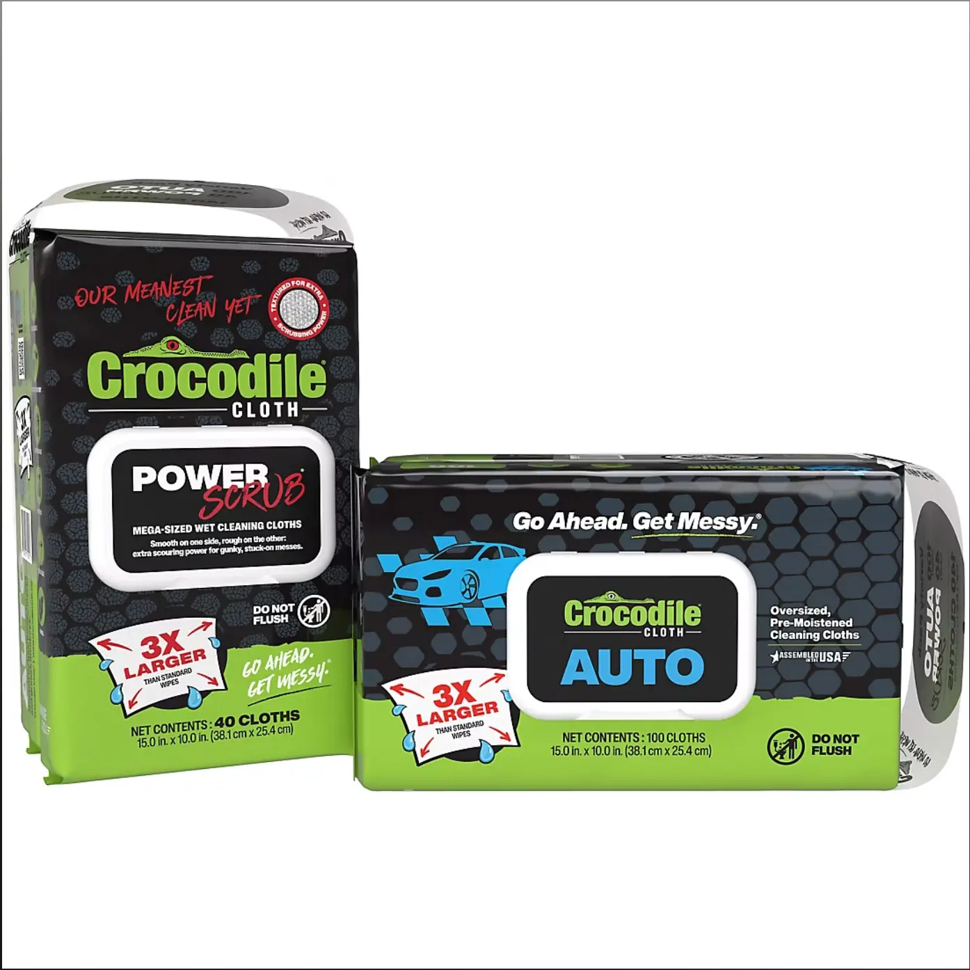Crocodile Cloth Variety Pack, 100 Auto Wipes + 40 PowerSCRUB Wipes Crocodile Cloth Variety Pack, 100 Auto Wipes + 40 PowerSCRUB Wipes