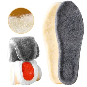 Winter Fleece Shos Insoles for Men and Women, Thick Warm Wool 4D InsolesWinter Comfort Soft Inserts Memory Foam Insoles