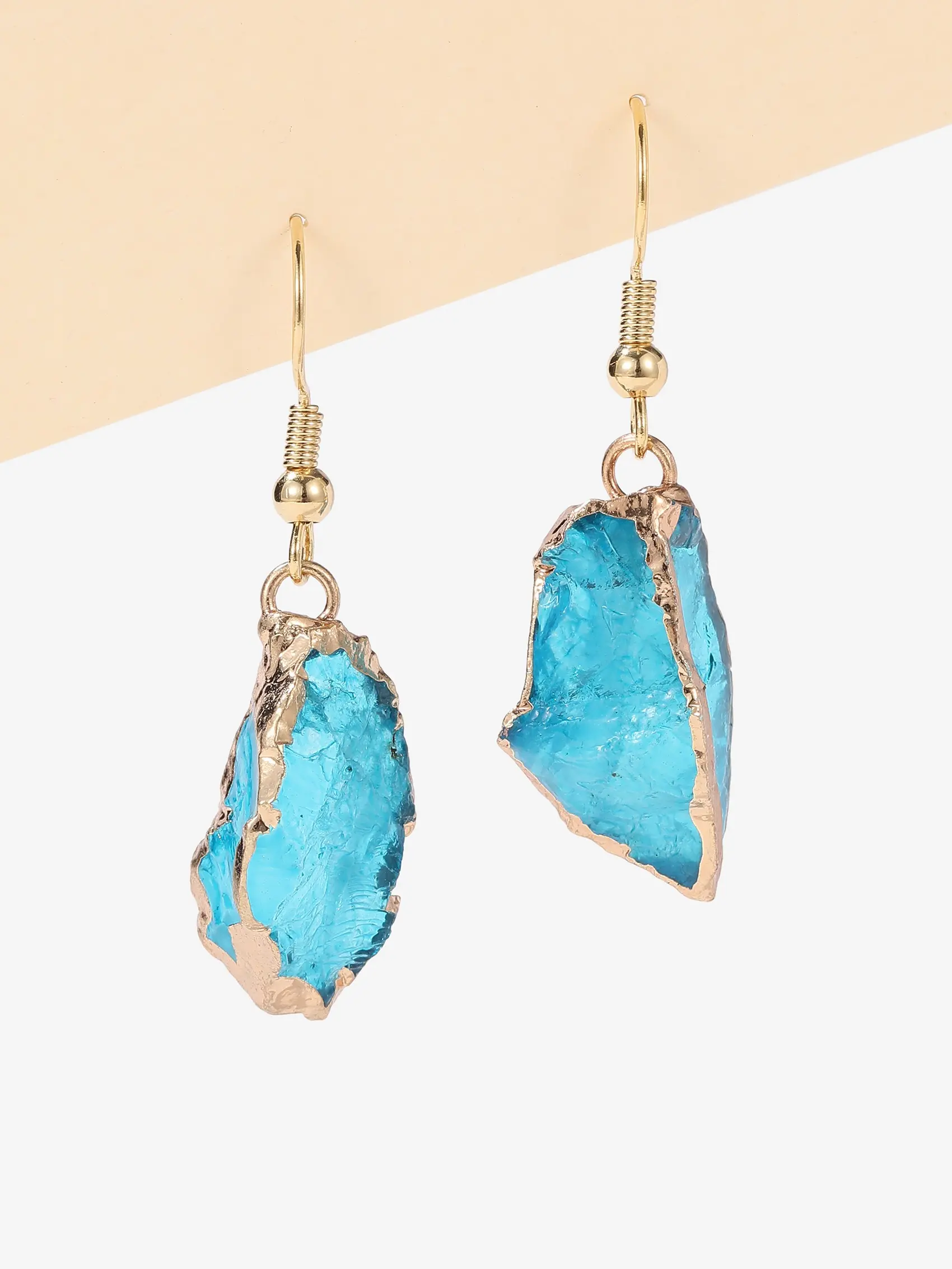Vessira Azure Non-Natural Crystal Drop Earrings - Fashion Jewelry Accessories