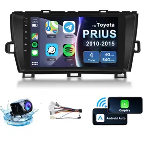 4G+64G Car Radio for Toyota Prius 2010 - 2015, Wireless Carplay Android Auto Car Stereo 9 Inch Touchscreen with WiFi GPS Bluetooth FM SWC Rear Camera Car Audio