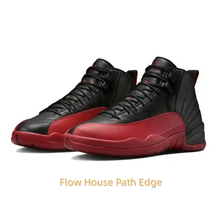 Black leather, red accents—this colorway never misses.
