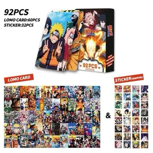 [Lomo Naruto 92] 60 Naruto Lomo Cards + 32 Naruto Anime Stickers Set