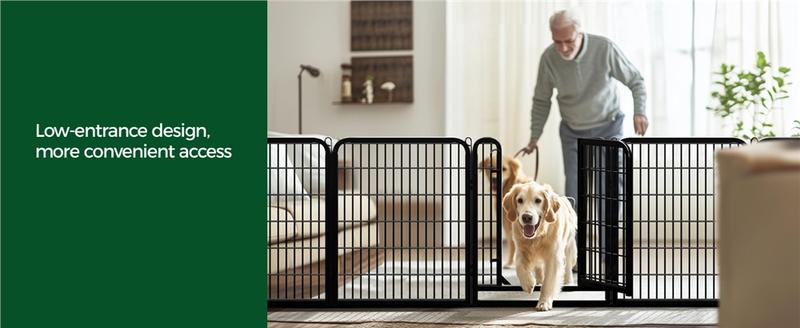 Yaheetech Dog Playpen 12 Panels Metal Pet Playpen Exercise Barrier Outdoor Indoor Fence with Door, 32/25 inch Yaheetech Dog Playpen 12 Panels Metal Pet Playpen Exercise Barrier Outdoor Indoor Fence with Door, 32/25 inch
