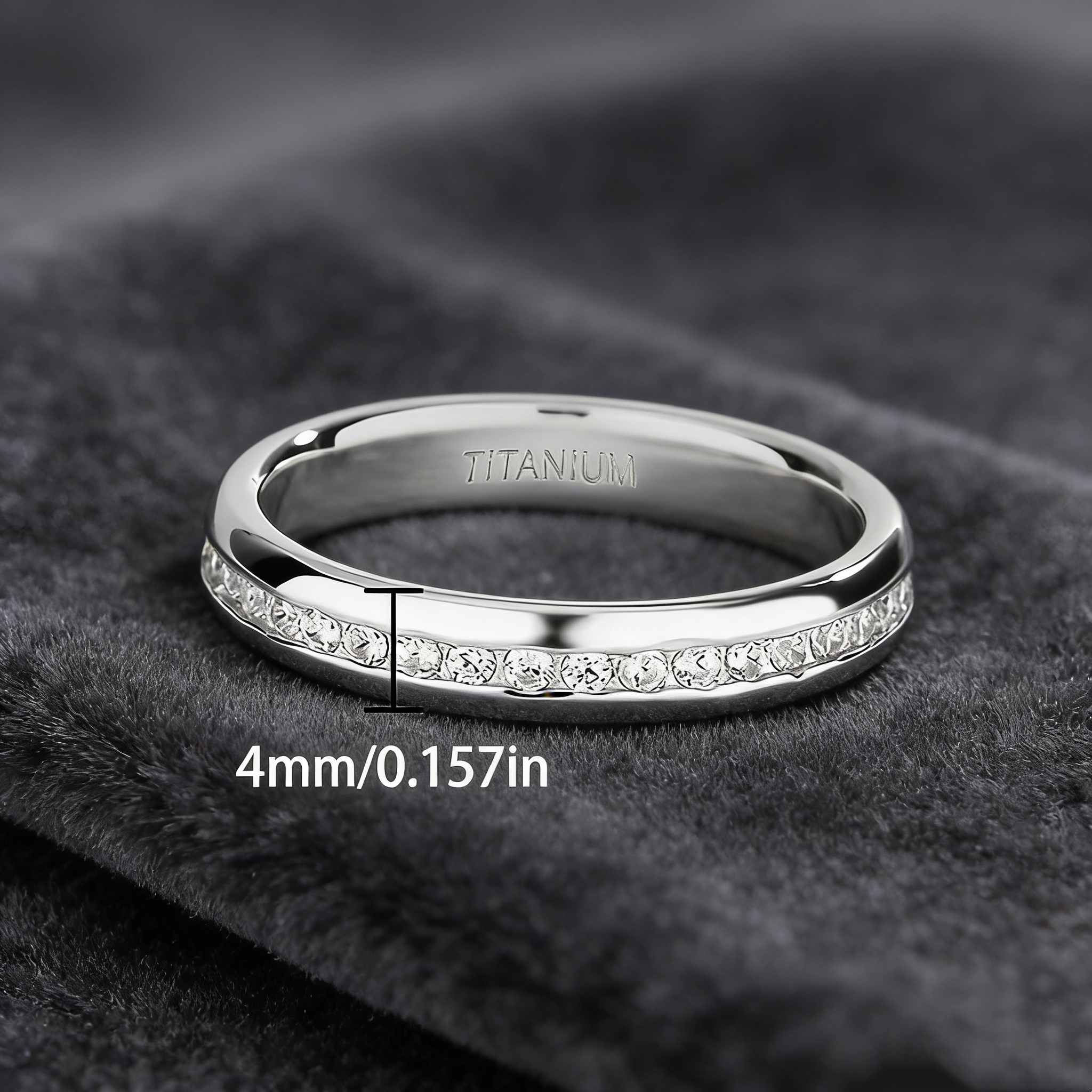 5-piece women’s wedding and engagement ring set, crafted from hypoallergenic titanium steel. Bohemian style with round zircon inlays, tarnish-resistant platinum plating, perfect for daily wear.