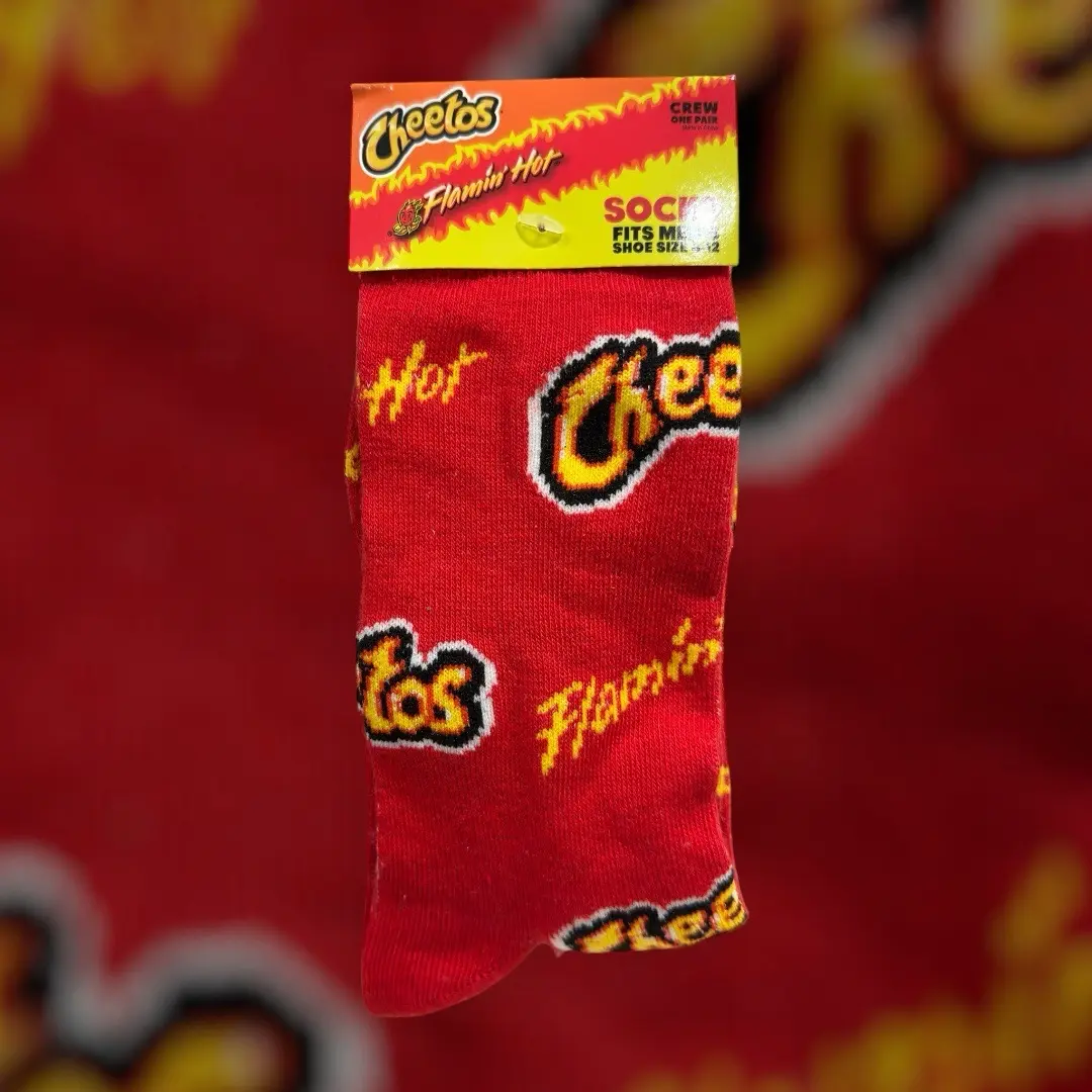Hot Cheeto Crew Socks - Soft and Breathable Material for Comfortable Fit