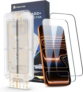 3-pack of 8K tempered glass screen protectors for iPhones, high-definition gloss, easy to install, scratch-resistant, impact-resistant, and fingerprint-resistant