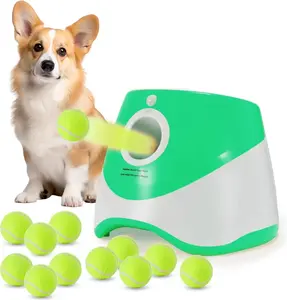 Dog Treat Dispenser Toy Automatic Dog Ball Launcher Interactive Fetch Machine Interactive Dog Toy for Small Dogs IQ Training