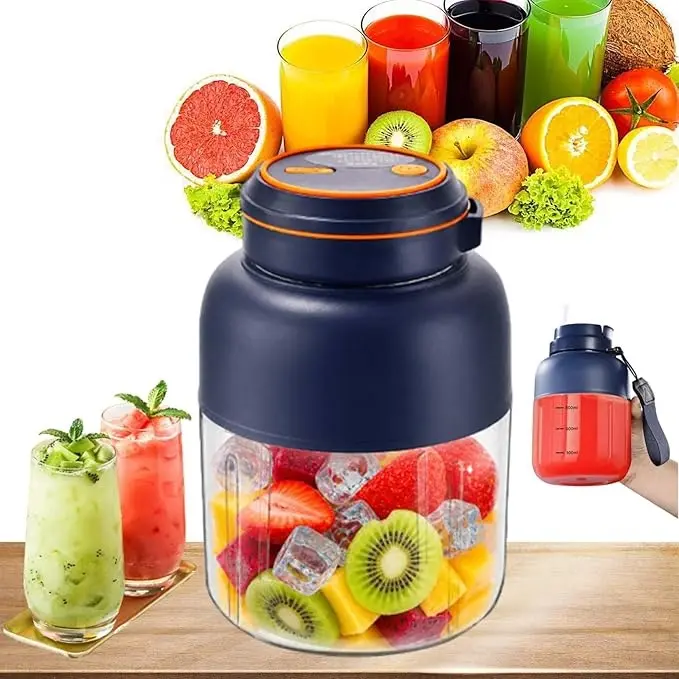 Home Multifunction Juicer - 44oz (1300ml) Cordless Portable Blender Cup with USB Port, Household Kitchen Appliance, Dishwasher Safe for Smoothies, Summer Essential Smoothieblender Centrifugal Juicer Machine