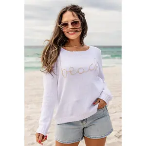 White Beach Lightweight Sweater