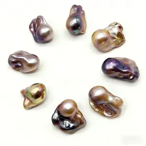 Lengendary Baroque Pearl  Irregular Baroque Pearls, Natural Purple & Champagne Loose Pearls for Jewelry Making – Perfect for Earrings, Pendants & Necklaces DIY Craft Supplies