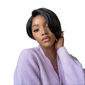 Mature Boss Style Affordable Pre-styled Short Pixie Cut Undetectable Invisible Lace Wig