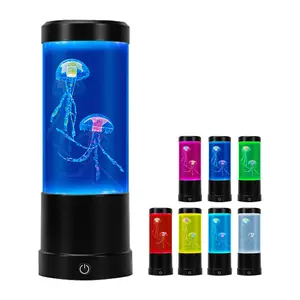 Halloween multi-purpose 7 color changing jellyfish lamp, decorative bedside night light, fantasy jellyfish mood lamp, suitable for home bedroom living room use, is an ideal gift for friends, lovers, bedroom decoration