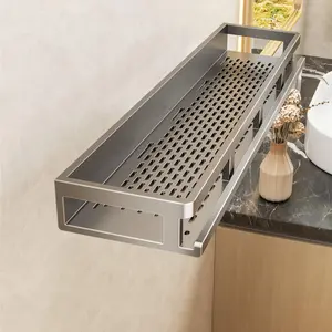 Wall-Mounted Bathroom Storage Rack, No-Drill Toilet Organizer, Hanging Shelf for Bathrooms, Space-Saving Design, Easy Installation