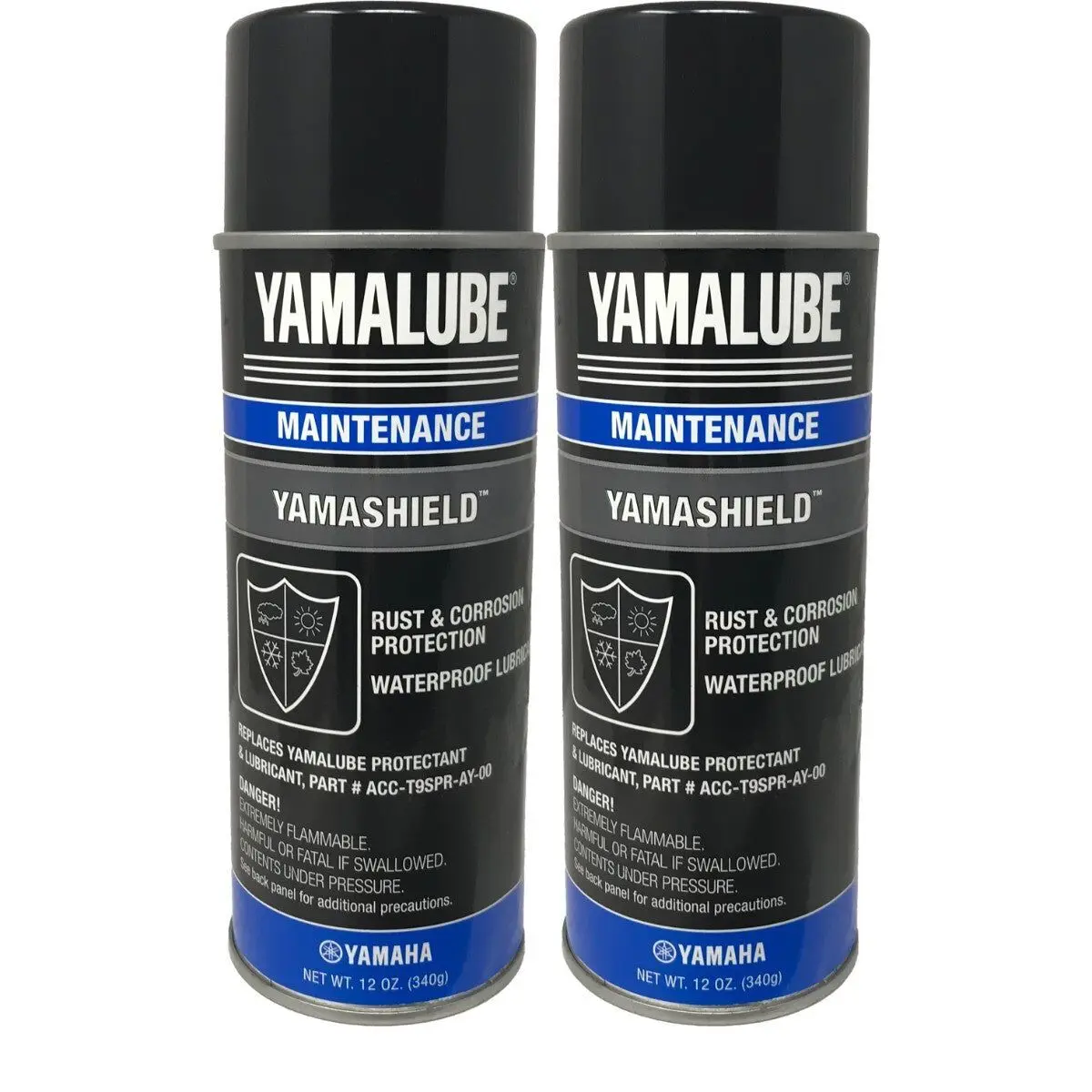 Yamaha Genuine OEM Yamalube 12 Oz Yamashield Can ACC-YAMSH-LD-00 - 2 Pack