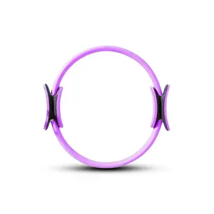 Pilates Ring for Full Body Workouts - 14.96" Fitness Circle with Dual Padded Handles - Ideal for Toning Core, Arms & Thighs - Lightweight Exercise Ring for Mat & Reformer Pilates Training | Purple