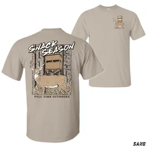 Pull Time Outdoors Deer Hunting T-Shirt – Snack Season Buck and Deer Stand Graphic Tee, Whitetail Hunter Outdoor Apparel, Rustic Hunting Shirt for Men and Women