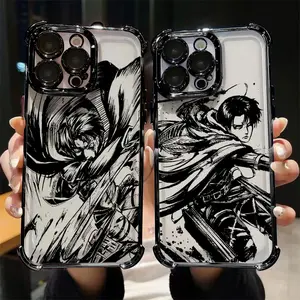 Anime Attack On Titan Plating Phone Case For  iPhone 17 17Air 16 15 14 13 12 11 Pro Max X XSMax Plus Anti-Fall Christmas gift